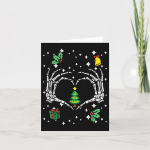 Skeleton Hand Herz Weihnachtsbaum Weihnachtsmänner Karte