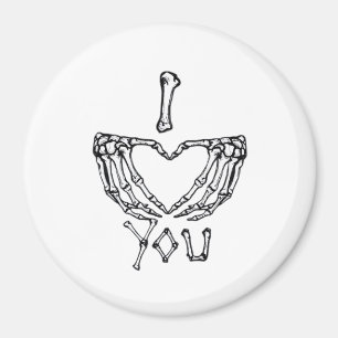 Skeleton Hand Herzmachen Magnet