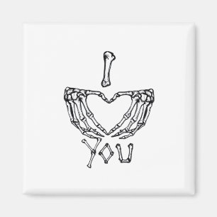 Skeleton Hand Herzmachen Magnet