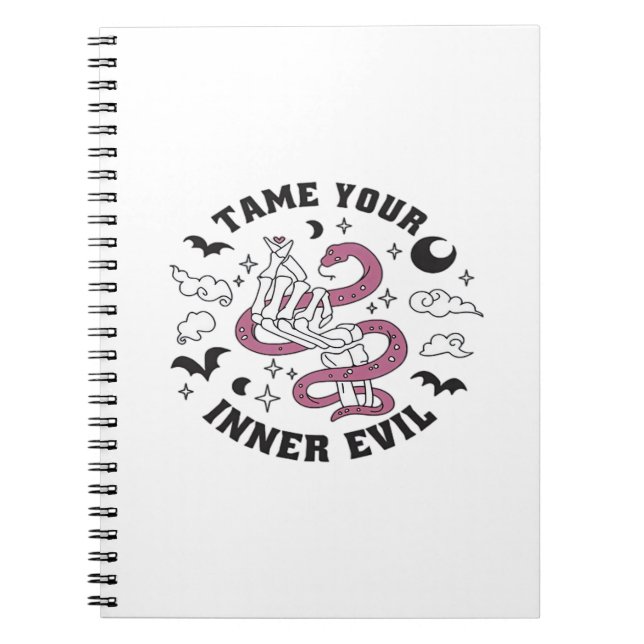 Skeleton Hand Herzmachen Notizblock (Vorderseite)