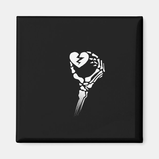Skeleton Hand Holding Herz Magnet (Vorne)