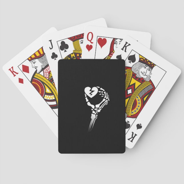 Skeleton Hand Holding Herz Spielkarten (Rückseite)