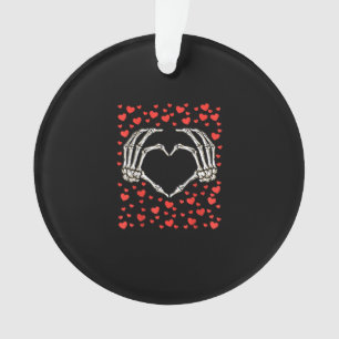 Skeleton Hand Red Heart Birthday Valentinstag Ornament