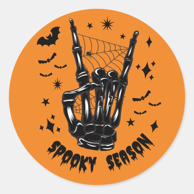 Skeleton Hand Spooky Season Sticker (Vorderseite)