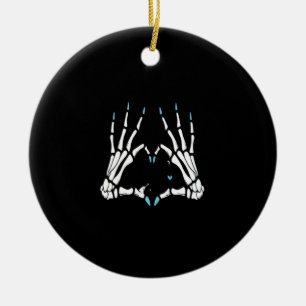 Skeleton Handklassisches Halloween Keramik Ornament