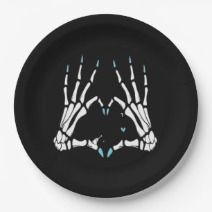 Skeleton Handklassisches Halloween Pappteller