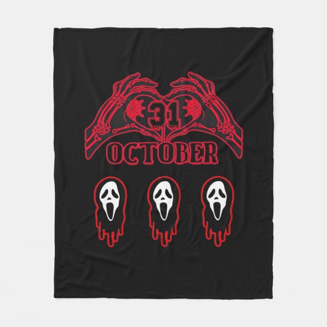 Skeleton Hands 31/10 Classic Fleecedecke (Vorderseite)