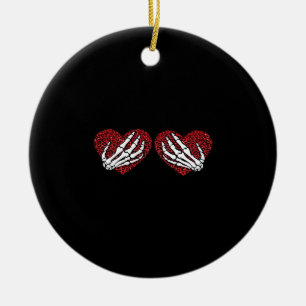 Skeleton Hands Classic Keramik Ornament