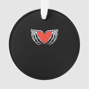 Skeleton Hands Forming Heart - Creepy Gothic Hallo Ornament