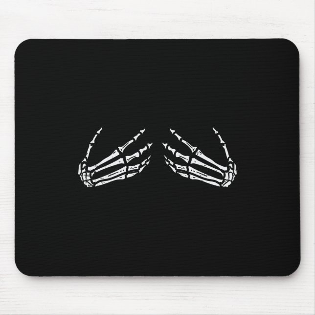Skeleton Hands Funny Retro Halloween Kostüm Outfi Mousepad (Vorne)