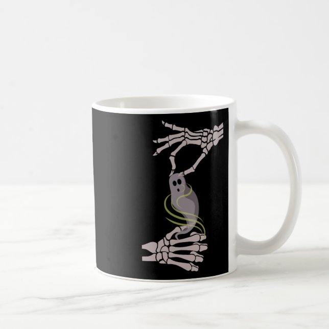 Skeleton Hands Ghost Spooky Halloween Kaffeetasse (Rechts)