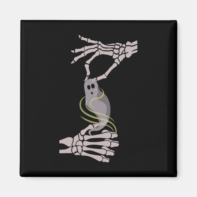 Skeleton Hands Ghost Spooky Halloween Magnet (Vorne)