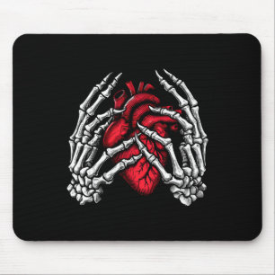 Skeleton Hands halten Herz Halloween Kostüm Wom Mousepad