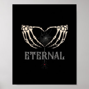 Skeleton Hands Heart Classic Poster