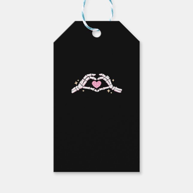 Skeleton Hands Heart Funny Geschenkanhänger (Vorderseite)