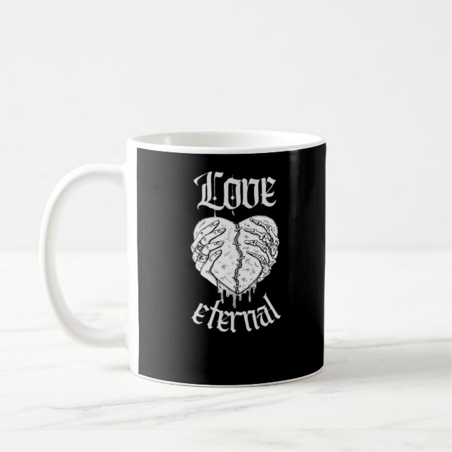 Skeleton Hands Heart Gothic Classic Kaffeetasse (Links)