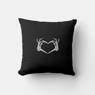 Skeleton Hands Heart Graphic Kissen