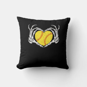 Skeleton Hands Heart Halloween Costume Softball Wo Kissen