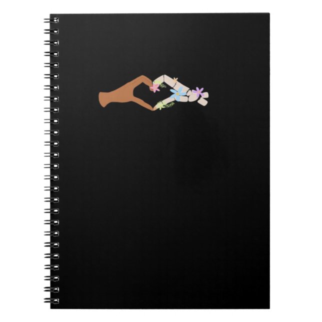 Skeleton Hands Heart Show Basic Notizblock (Vorderseite)