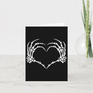 Skeleton Hands Heart Sign Halloween Kostüme Männer Karte
