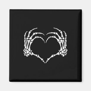 Skeleton Hands Heart Sign Halloween Kostüme Männer Magnet