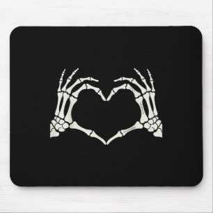 Skeleton Hands Heart Sign Halloween Mousepad