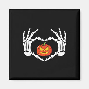 Skeleton Hands Heart Sign Retro Halloween Kostüm Magnet