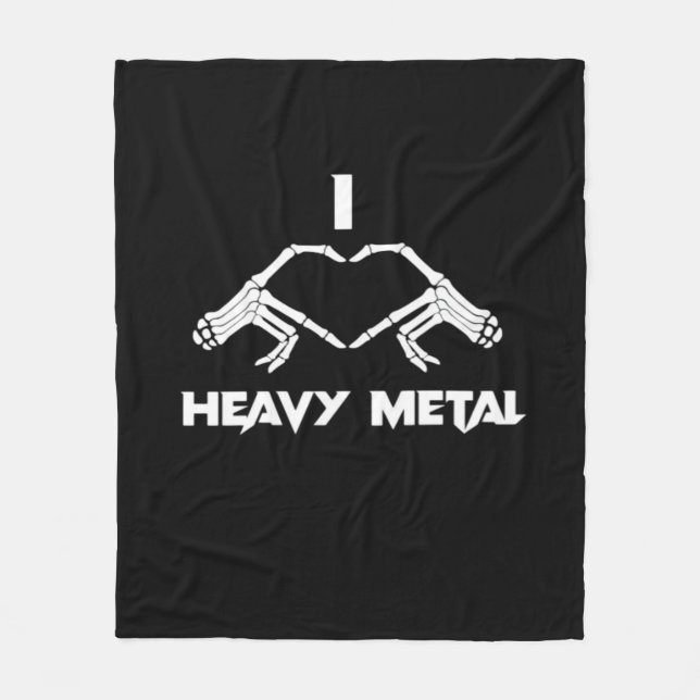 Skeleton Hands Herz - Funny Halloween Fleecedecke (Vorderseite)