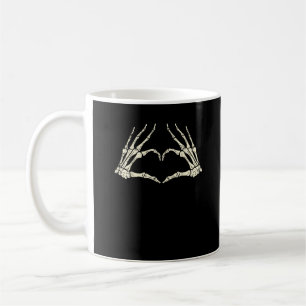 Skeleton Hands Herz Funny Halloween Männer Frauen Kaffeetasse