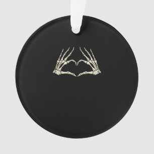 Skeleton Hands Herz Funny Halloween Männer Frauen  Ornament