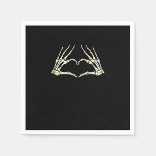 Skeleton Hands Herz Funny Halloween Männer Frauen Serviette