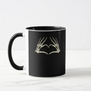 Skeleton Hands Herz Funny Halloween Männer Frauen  Tasse