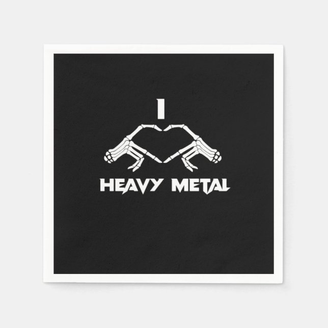 Skeleton Hands Herz - Funny Halloween Serviette (Vorderseite)