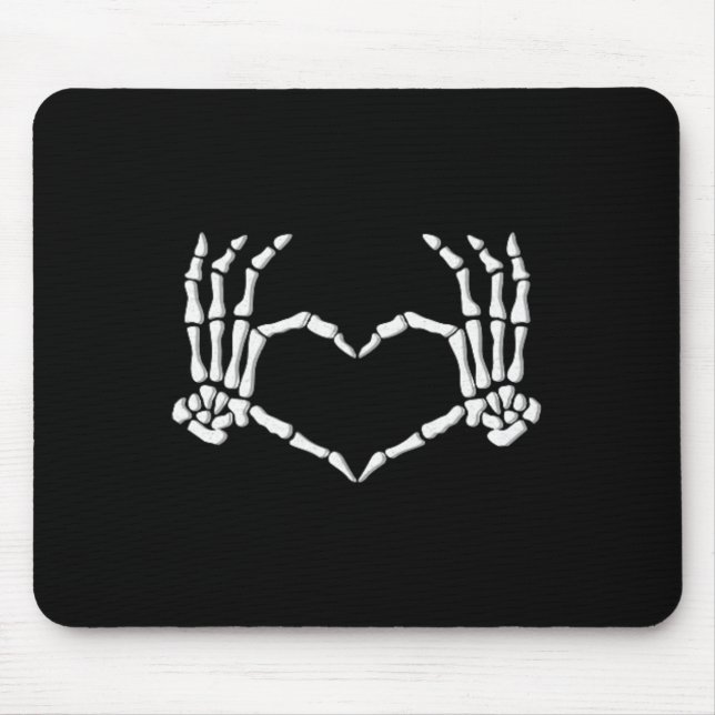 Skeleton Hands Herz Halloween Kostüme Männer Fraue Mousepad (Vorne)