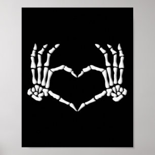 Skeleton Hands Herz Halloween Kostüme Männer Fraue Poster