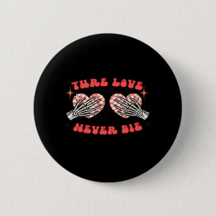 Skeleton Hands Herzdesign Classic Button