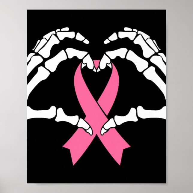 Skeleton Hands Holding Ribbon Halloween Kostüm Ha Poster (Vorne)