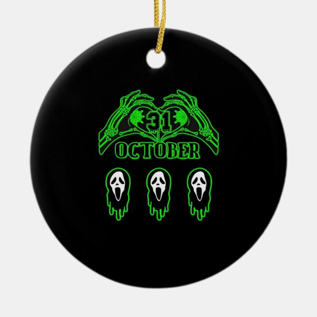 Skeleton Hands Klassisches Design Keramik Ornament (Vorne)