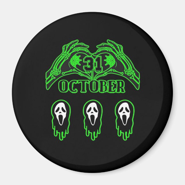 Skeleton Hands Klassisches Design Magnet (Vorne)