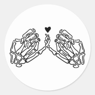 Skeleton Hands Pinky Promise Sticker