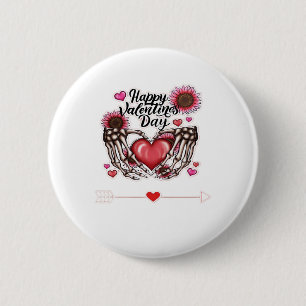 Skeleton Hands Valentinstag Classic Button