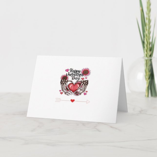 Skeleton Hands Valentinstag Classic Karte (Vorderseite)