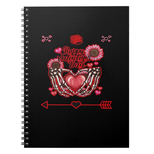 Skeleton Hands Valentinstag Classic Notizblock (Vorderseite)