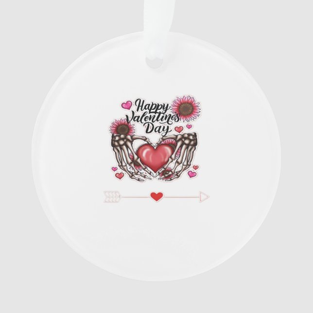 Skeleton Hands Valentinstag Classic Ornament (Vorderseite)