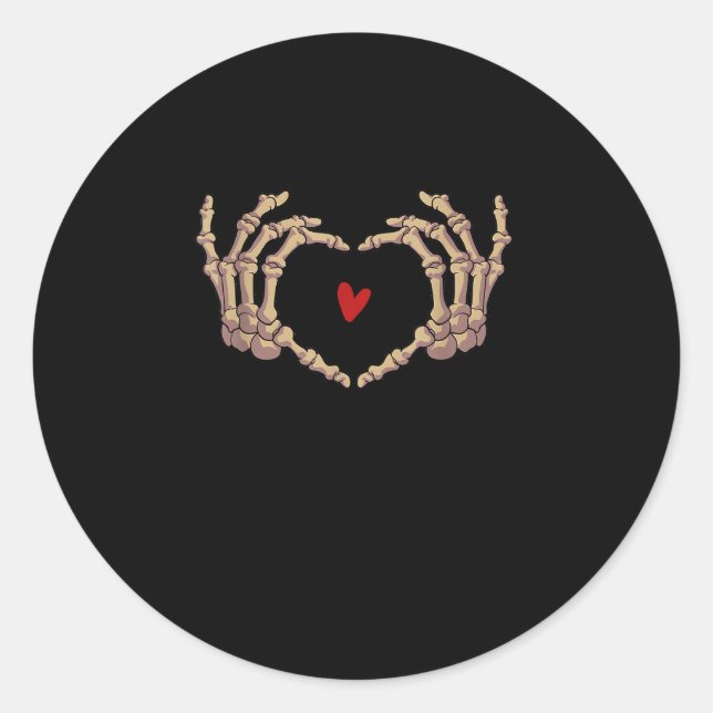 Skeleton Hands Women Skeleton Hands Halloween Runder Aufkleber (Vorderseite)
