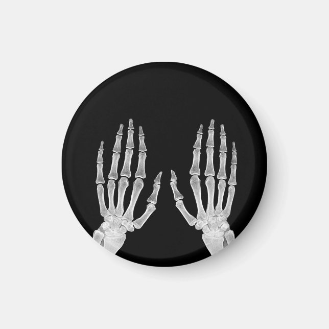 Skeleton Hands Xray Picture Human Anatomy Foto Magnet (Vorne)