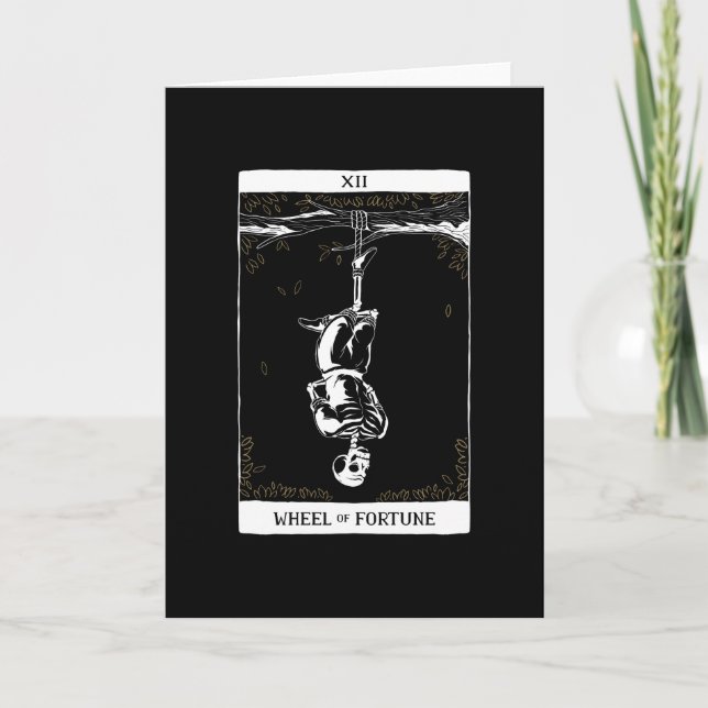 Skeleton Hanged Man Tarot Karte (Vorderseite)