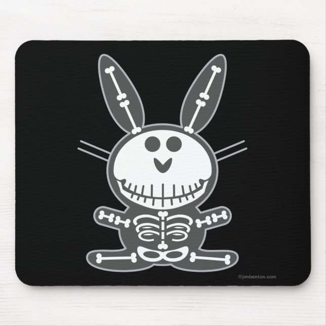 Skeleton Häschen Mousepad (Vorne)