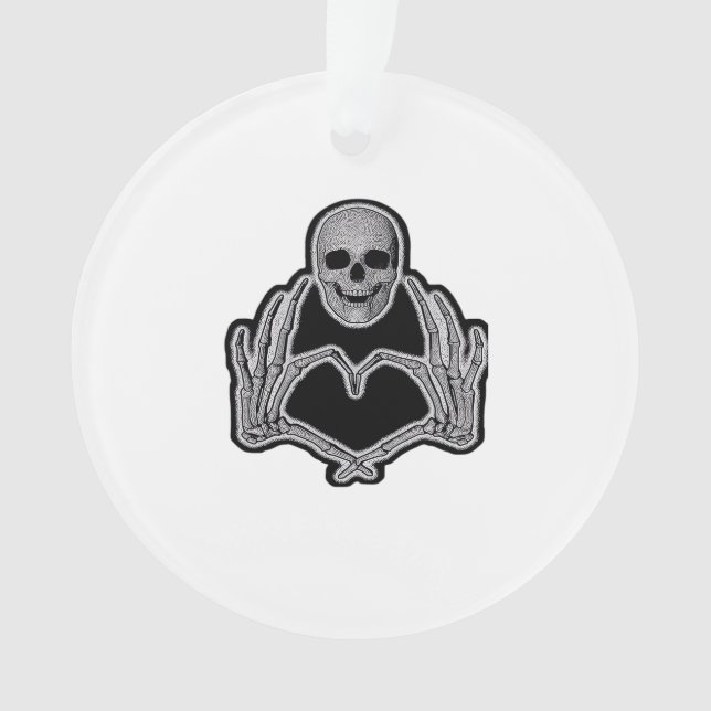 Skeleton Heart Hands Classic Ornament (Vorderseite)