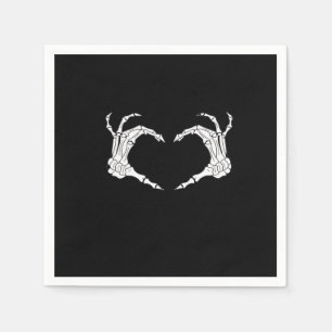 Skeleton Heart Hands Classic Serviette